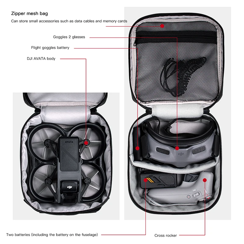 Portable Case Dual Layer Stora - Drone Battery Bag ulasan dan harga